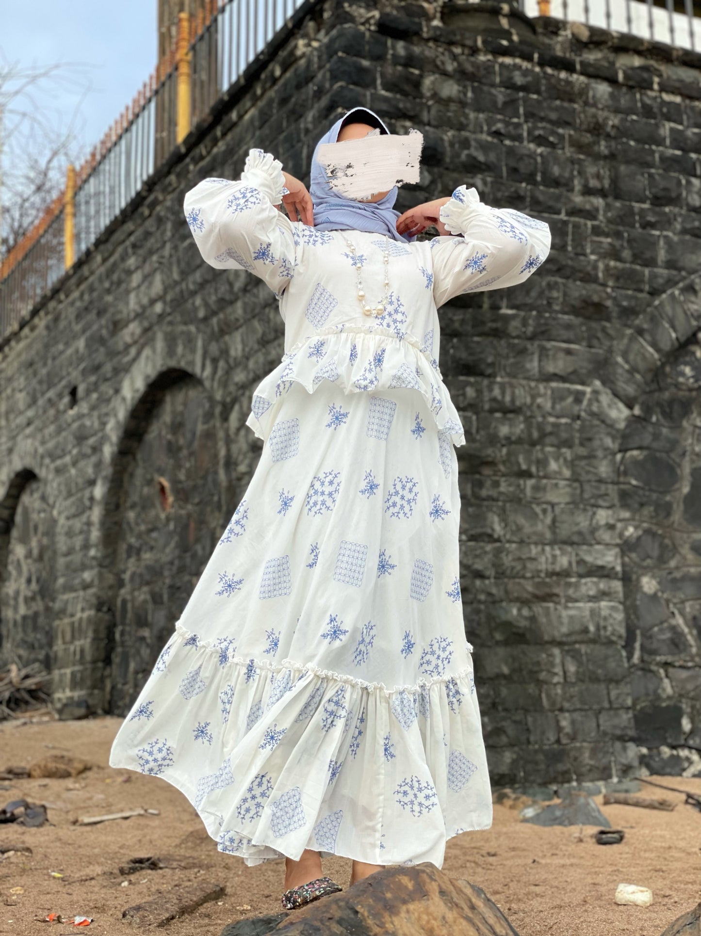Ruffled -Gathered Fairytale Dress