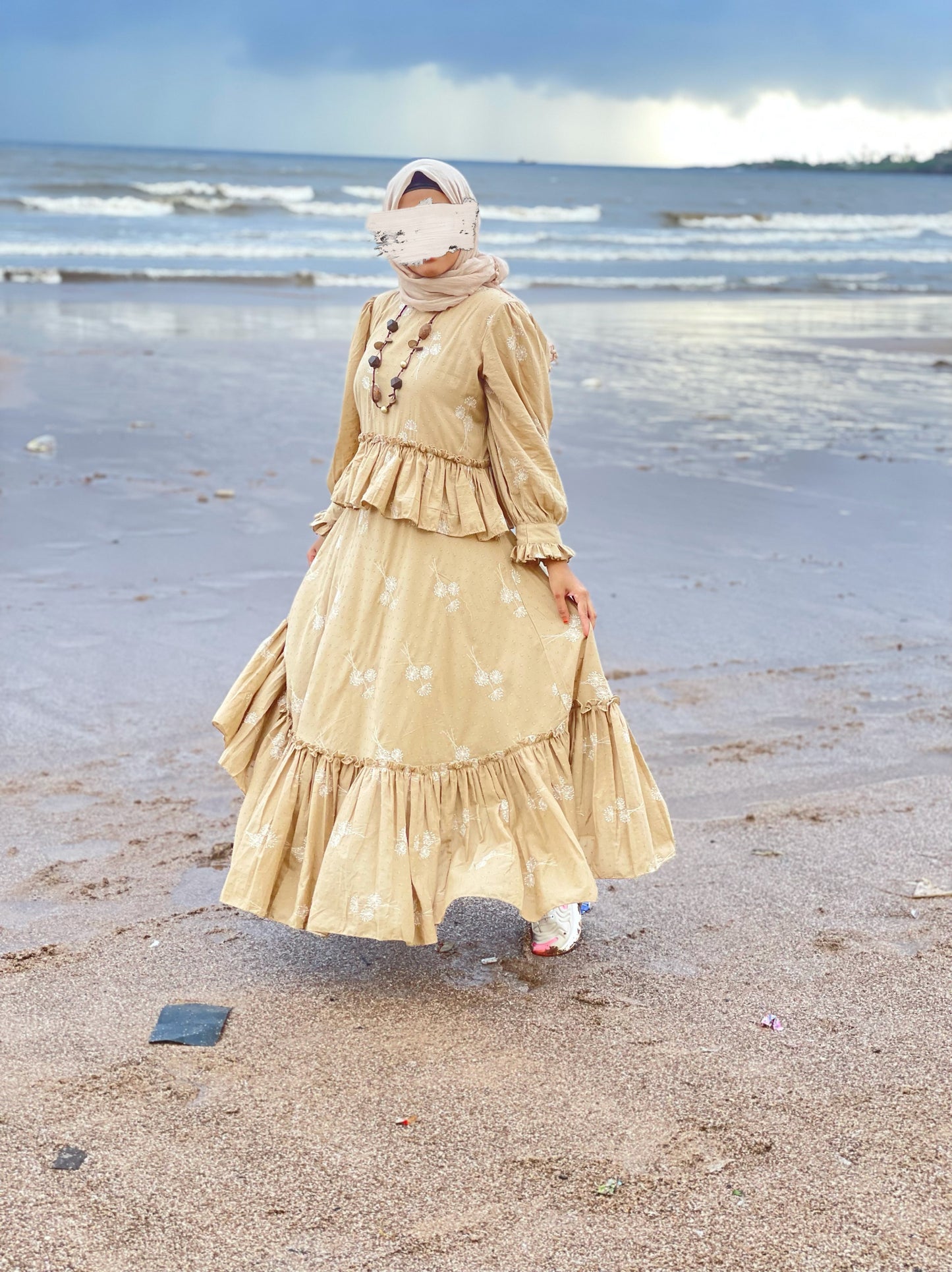 Ruffled -Gathered Fairytale Dress