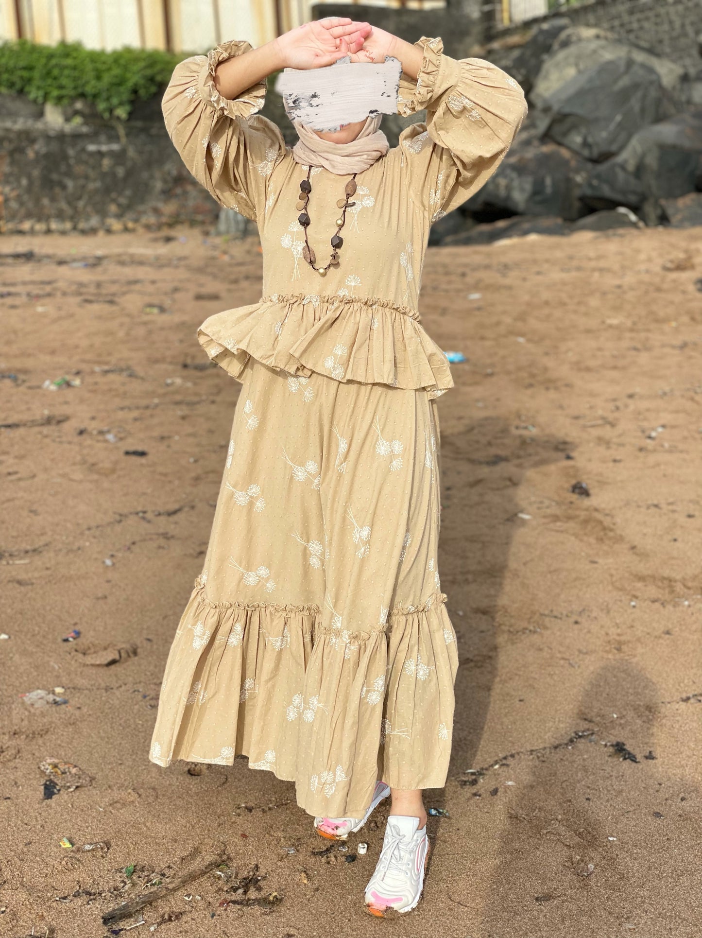 Ruffled -Gathered Fairytale Dress