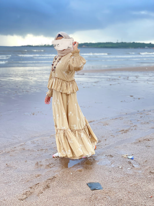 Ruffled -Gathered Fairytale Dress